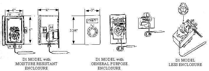 D1 MODEL THERMOSTATS